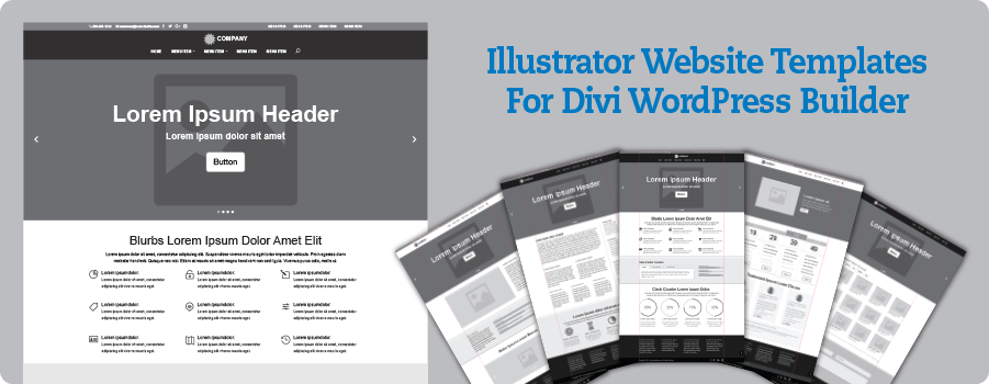 Divi Illustrator Website Templates