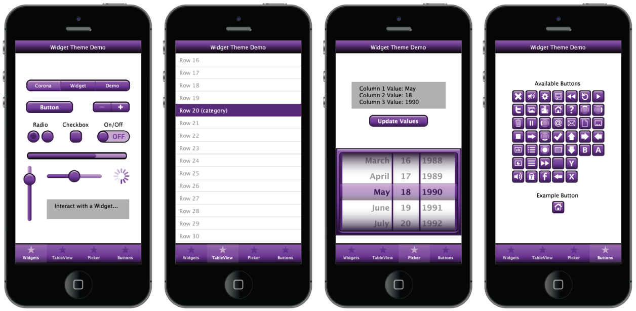 widget theme 1 purple