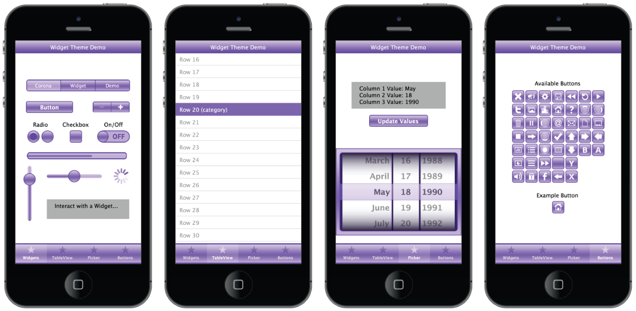 widget theme 2 purple